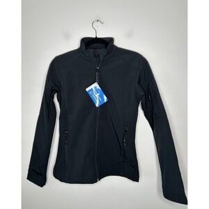 Kariban Black Soft-shell Fleece Lined Long Sleeve Women's Jacket Size Small NWT